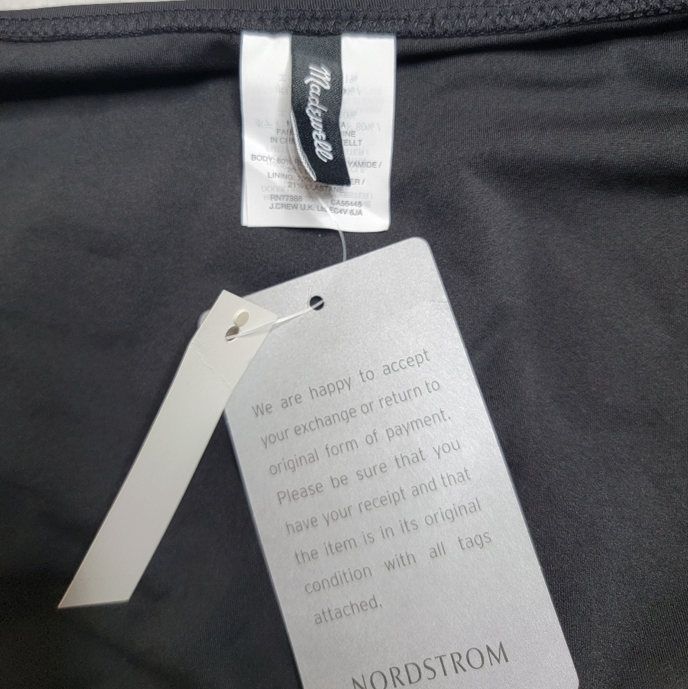 Madewell Second Wave Hipster Bikini Bottom In True Black NWT Size XL - Picture 7 of 12
